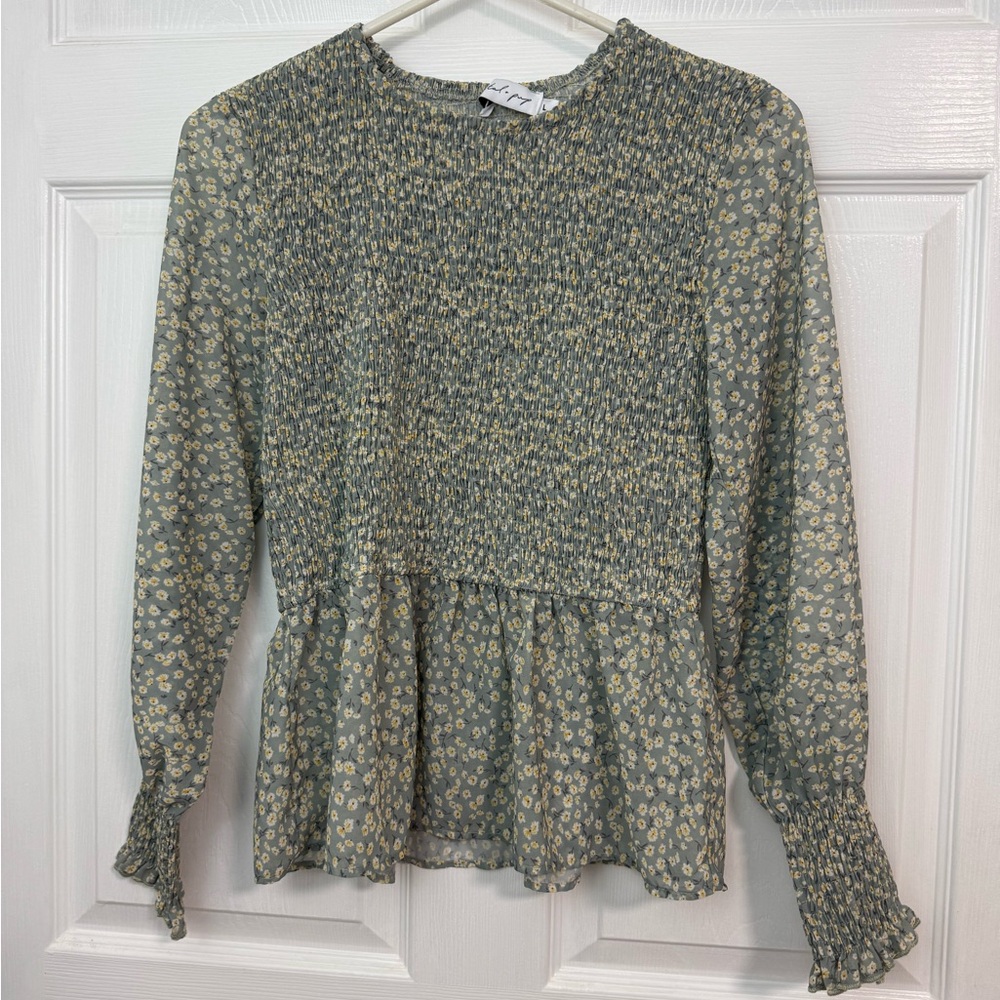 Petal & Pup Ditsy Floral Smocked Blouse